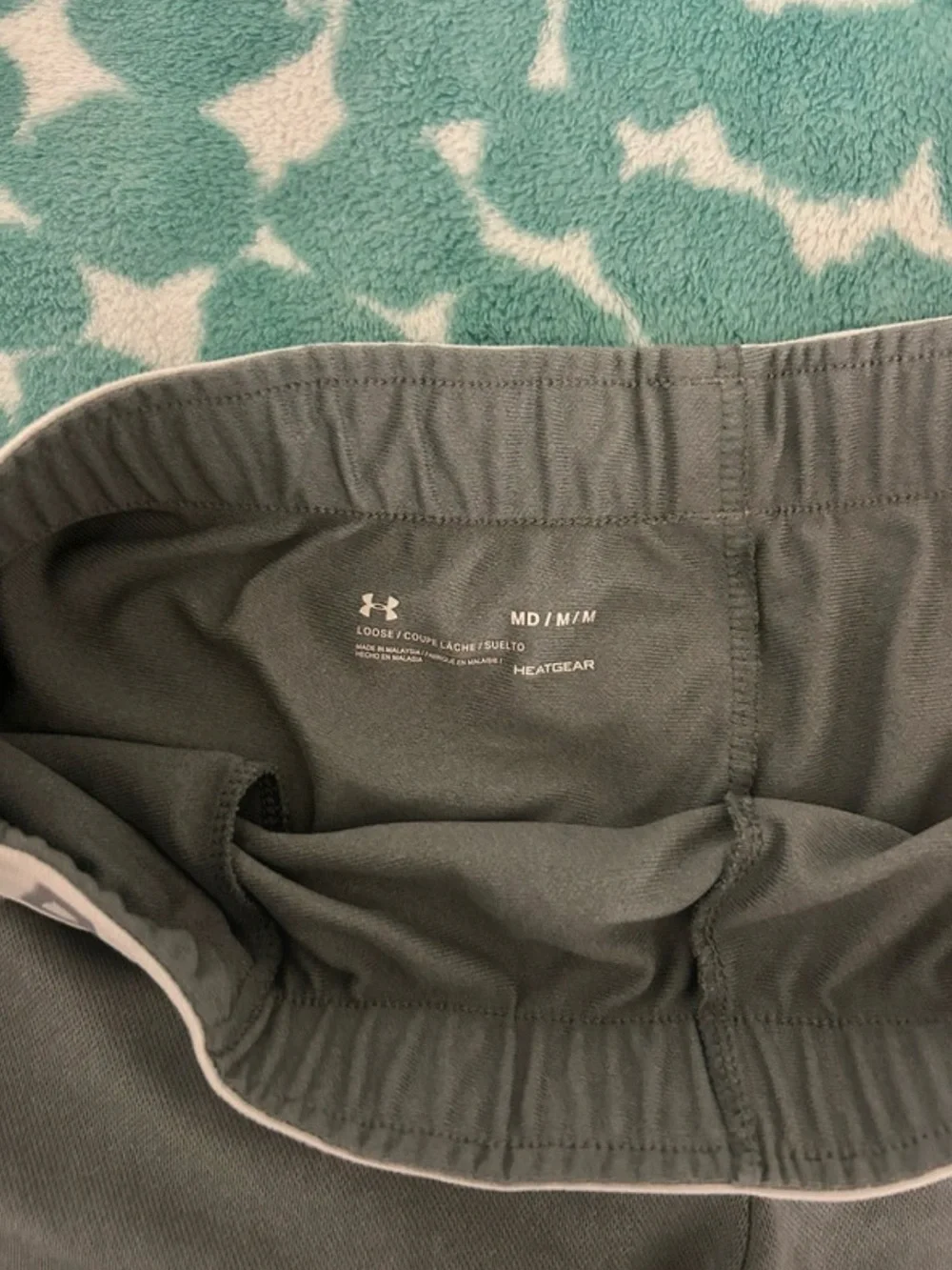Under Armour Women's Gray Athletic Shorts with White Trim